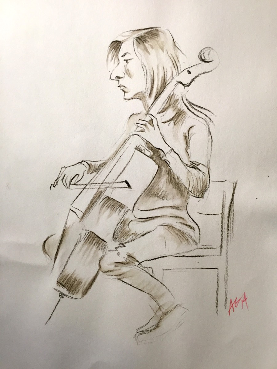 YoungCelloplayerCaricature